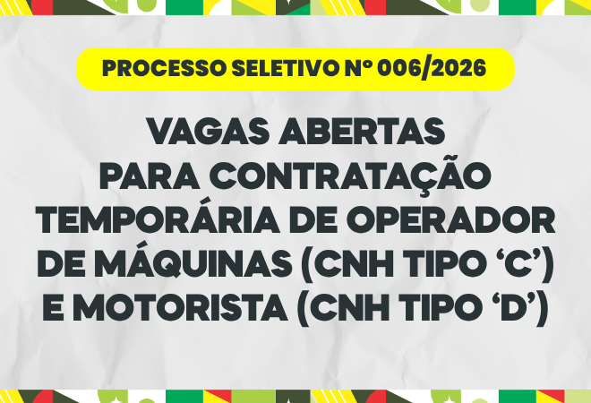Vagas-abertas-para-contratacao-temporaria-de-operador-de-maquinas-e-motorista